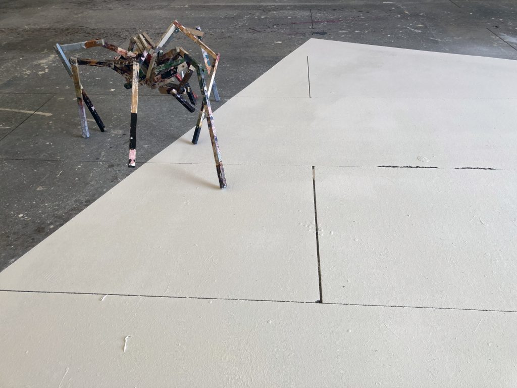 Stirstick Spider really unsure about a white square